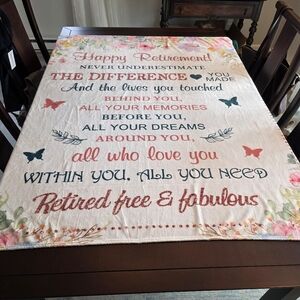 Retirement Blanket NWT